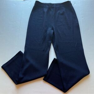 St. John Collection by Marie Gray Navy Blue Knit High Waist Straight Leg Pants 6